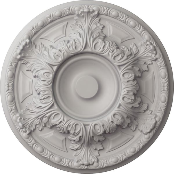 Ekena Millwork Granada Ceiling Medallion (Fits Canopies up to 7 1/8"), 19"OD x 1 1/2"P, Ultra Pure White CM19GAUWF - main